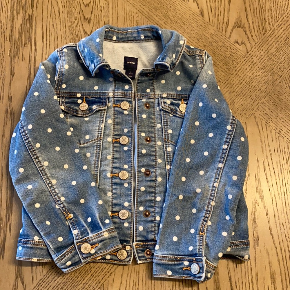 Gap Polka Dot Jean Jacket 5T